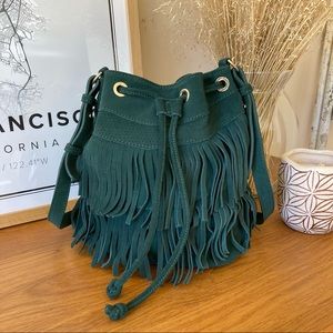 Sezane Tassel Suede Farrow Bucket Bag New